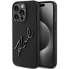 Karl Lagerfeld KLHCP15LSKSBMCK Apple iPhone 15 Pro 6.1″ juodos spalvos kietas dėklas Silicone Karl Script