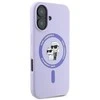 Karl Lagerfeld KLHMP16MSCMKCRHU Apple iPhone 16 Plus 6.7" dėklas telefonui violetinės spalvos hardcase Silicone Karl&Choupette Ring MagSafe