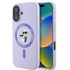 Karl Lagerfeld KLHMP16MSCMKCRHU Apple iPhone 16 Plus 6.7" dėklas telefonui violetinės spalvos hardcase Silicone Karl&Choupette Ring MagSafe
