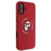 Karl Lagerfeld KLHMP16MSCMKCRHR Apple iPhone 16 Plus 6.7" dėklas telefonui raudonos spalvos hardcase Silicone Karl&Choupette Ring MagSafe