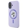 Karl Lagerfeld KLHMP16MSCMKCRHU Apple iPhone 16 Plus 6.7" dėklas telefonui violetinės spalvos hardcase Silicone Karl&Choupette Ring MagSafe