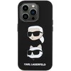 Dėklas Karl Lagerfeld KLHCP15LSDHKCNK IPHONE 15 PRO 6.1 "Juodas/Juodas SILICONE KARL & CHUPETTE HEAD