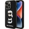 Dėklas Karl Lagerfeld KLHCP15LSDHKCNK IPHONE 15 PRO 6.1 "Juodas/Juodas SILICONE KARL & CHUPETTE HEAD