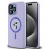 Karl Lagerfeld silikoninis Karl&Choupette Heads Ring MagSafe Apple iPhone 15 Pro Max - dėklas telefonui violetinės spalvos
