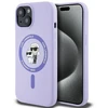 Karl Lagerfeld silikoninis Karl&Choupette Heads Ring MagSafe iPhone 15 - dėklas telefonui violetinės spalvos