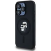Karl Lagerfeld dėklas skirtas Apple iPhone 15 Pro compatible with MagSafe KLHMP15LSCMKCRHK (Silicone KC Body Ring) juodos spalvos