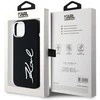Dėklas Karl Lagerfeld Silicone Metal Script Logo iPhone 15 Case - Juodas