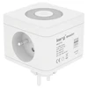 Inne KERG išmanusis 2 lizdų maitinimo kubas + USB-A + USB-C įkroviklis + LED lempa 16A/250V~ baltas