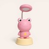 Kiddyz NL2 Kosmiskā Varde Bērnu Nakts Gaisma Galda Lampa (20x10cm) ar USB Enerģiju un Zīmuļu Asinātāju Rozā