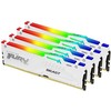 RAM „Kingston KF552C40BWAK4-128“ 128 GB 5200 MT/s DDR5 CL40 DIMM atmintis (4 vnt. rinkinys) „FURY Beast Baltas RGB XMP“ | „Kingston“