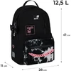 Kite School backpack K26-949M-1. juodas/pink. 28x11x41 cm