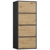 Top E Shop ALMA CHEST OF DRAWERS, ANTHRACITE/ARTISAN OAK