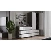 Top E Shop M6 MALWA CHEST OF DRAWERS 120 CM 6 DRAWERS ANTHRACITE/Baltas