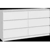 Top E Shop Baldų Komoda - Topeshop M6 140 Biel 2x3, Balta