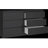 Top E Shop Baldų Komoda - Topeshop M6 140 Juoda 2x3, Balta