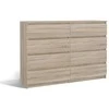 Top E Shop Komoda - Topeshop M8 140 Sonoma, Balta