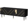 Laikiklis Cama Meble Cama 3D MOUNTAIN TV cabinet 154x40x55 juodas + auksinis