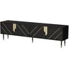 Laikiklis Cama Meble Cama 4D MOUNTAIN TV cabinet 204x40x55 juodas + auksinis