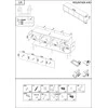 Laikiklis Cama Meble Cama 4D MOUNTAIN TV cabinet 204x40x55 juodas + auksinis
