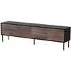 Laikiklis Cama Meble Cama CORTINA 4D TV cabinet 200x40x55 juodas/walnut
