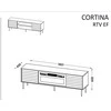 Laikiklis Cama Meble Cama EF CORTINA TV cabinet 180x40x60 juodas