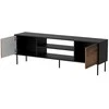 Laikiklis Cama Meble Cama EF CORTINA TV cabinet 180x40x60 juodas/walnut