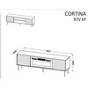 Laikiklis Cama Meble Cama EF CORTINA TV cabinet 180x40x60 juodas/walnut
