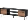 Laikiklis Cama Meble Cama EF CORTINA TV cabinet 180x40x60 juodas/walnut
