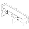 Laikiklis Cama Meble Cama FELLINI TV spintelė 200x40x52 alyvuogių + alyvuoto ąžuolo stalviršis