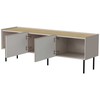 Laikiklis Cama Meble Cama FELLINI TV spintelė 150x40x52 kašmyro + alyvuotas ąžuolo stalviršis