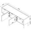 Laikiklis Cama Meble Cama FELLINI TV spintelė 150x40x52 alyvuogių + alyvuoto ąžuolo stalviršis