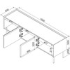 Laikiklis Cama Meble Cama FELLINI TV spintelė 150x40x52 kašmyro + alyvuotas ąžuolo stalviršis