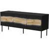 Laikiklis Cama Meble Cama INSERTO 3D TV cabinet 143.5x40x61.5 juodas + LED