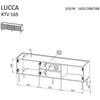 Laikiklis Cama Meble Cama LUCCA 3D TV spintelė 165x40x59 kašmyras