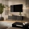Cama Meble Cama LUCCA 3D TV cabinet 165x40x59 juodas