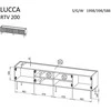 Laikiklis Cama Meble Cama LUCCA 4D TV cabinet 200x40x59 cashmere