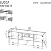 Cama Meble Cama LUCCA TV cabinet 180x40x59 juodas + juodas fireplace