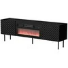Cama Meble Cama LUCCA TV cabinet 180x40x59 juodas + juodas fireplace