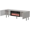 Cama Meble Cama LUCCA TV cabinet 180x40x59 cashmere + juodas fireplace