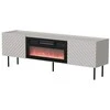 Cama Meble Cama LUCCA TV cabinet 180x40x59 cashmere + juodas fireplace