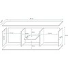 Laikiklis Cama Meble Cama SOHO TV cabinet 180x43x37 cashmere + juodas