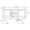 Laikiklis Cama Meble Cama SOHO TV cabinet 140x43x37 cashmere + juodas