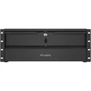 Lanberg 19" Rack spintelė su stalčiais 4U 360 mm Juodas (4U/483 × 360 mm, keliamoji galia iki 90 kg, 4 taškų tvirtinimas)