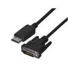 LANBERG CA-DPDV-10CU-0010-BK Lanberg kabelis Displayport(M) V1.2->DVI-D(M)(24+1) 1m Juodas DUAL LINK