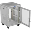 19" 15U 600 × 800 Pilkas FLOOR-STANDING RACK CABINET WITH PERFORATED DOOR AND LCD, LANBERG (FLAT PACK)