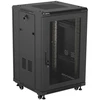 19" 18U 600 × 600 Juodas FLOOR-STANDING RACK CABINET WITH PERFORATED DOOR, LANBERG (FLAT PACK)