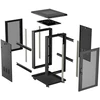 19" 18U 600 × 800 Juodas FLOOR-STANDING RACK CABINET WITH PERFORATED DOOR, LANBERG (FLAT PACK)