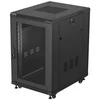 19" 18U 600 × 800 Juodas FLOOR-STANDING RACK CABINET WITH PERFORATED DOOR, LANBERG (FLAT PACK)