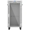 19" 22U 600 × 600 Pilkas FLOOR-STANDING RACK CABINET WITH GLASS DOOR AND LCD, LANBERG (FLAT PACK)