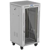 19" 22U 600 × 600 Pilkas FLOOR-STANDING RACK CABINET WITH GLASS DOOR AND LCD, LANBERG (FLAT PACK)
